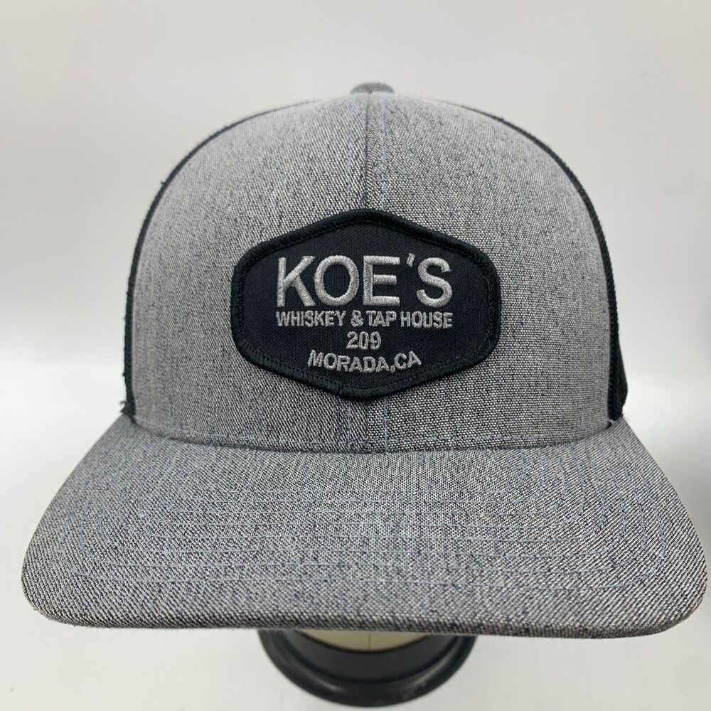 Pacific Headwear Koe's Whiskey & Tap House Cali Hat Trucker Snapback Mesh Gray